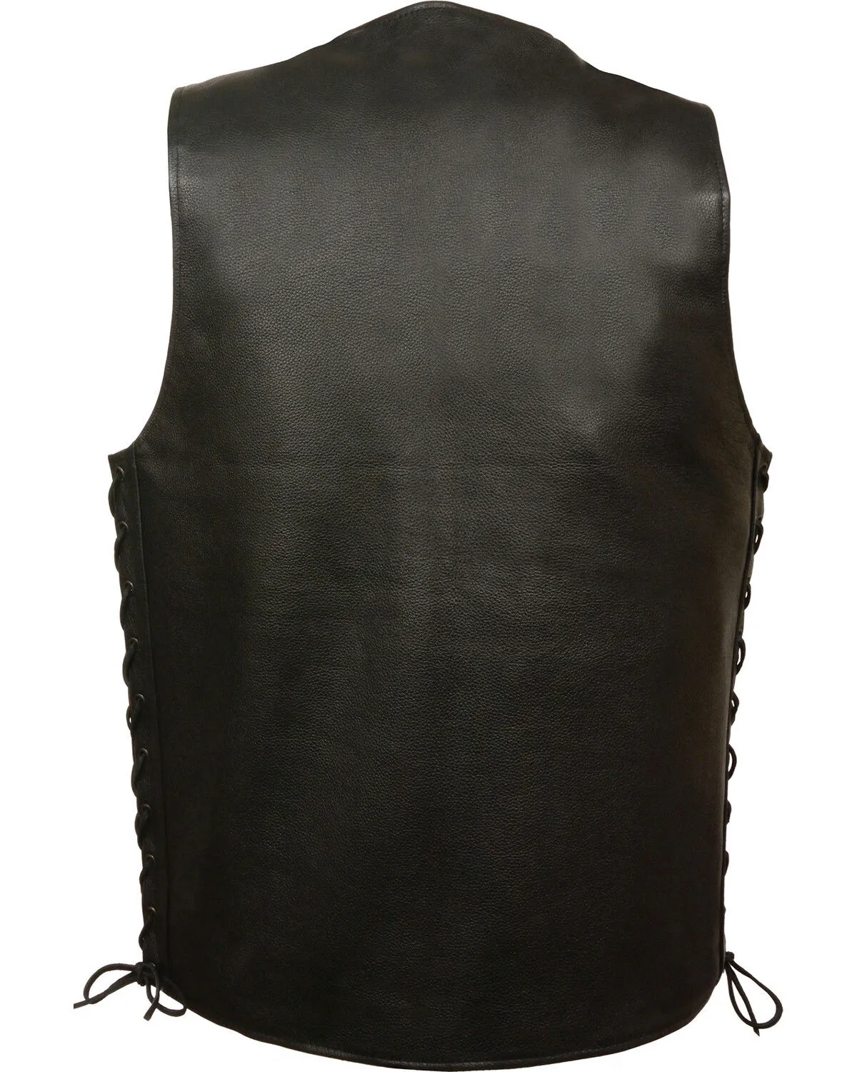 Milwaukee Leather Men's Straight Bottom Side Lace Vest - 4X