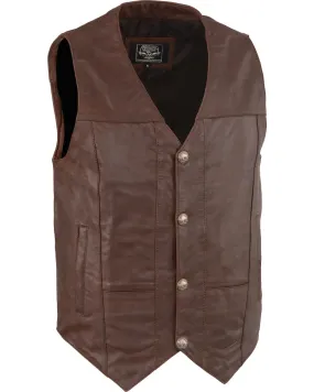 Milwaukee Leather Men's Western Plain Side Vest