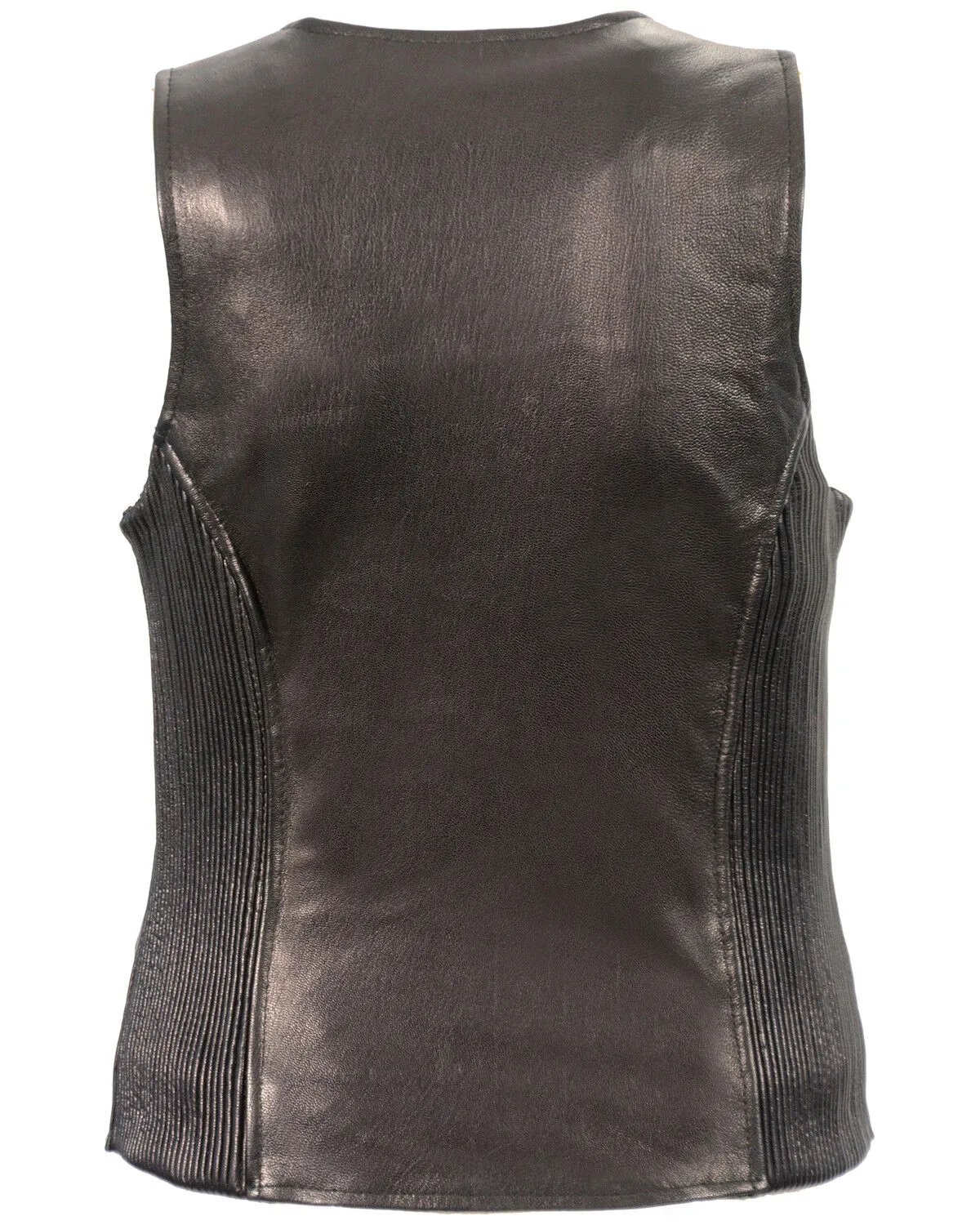 Milwaukee Leather Women's Black Lightweight Front Zipper Conceal Carry Vest - 3X