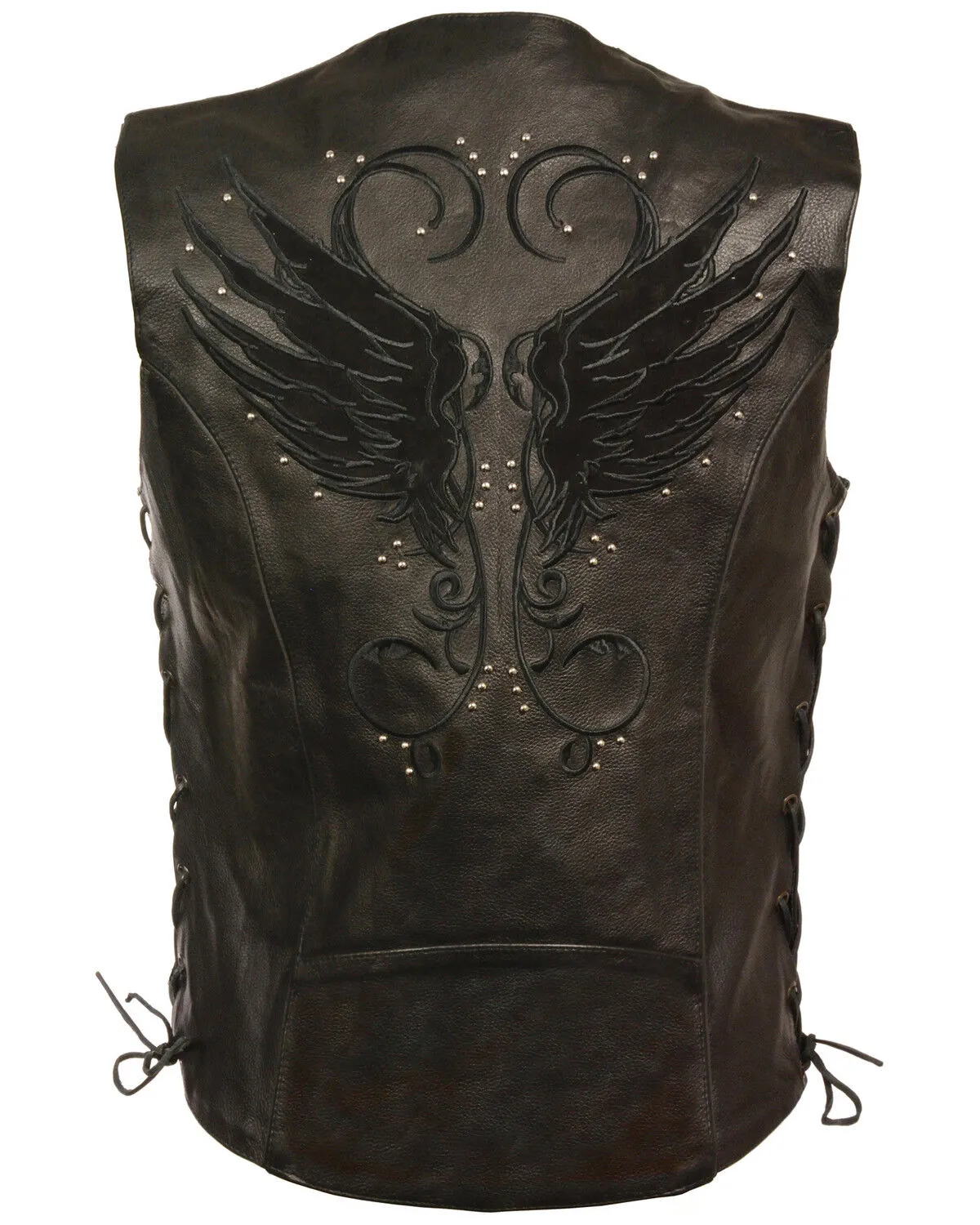 Milwaukee Leather Women's Stud & Wings Leather Vest - 4X