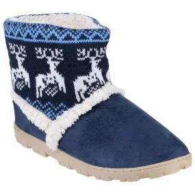 Mirak Denmark Jnr Pull On Bootie Slipper Navy