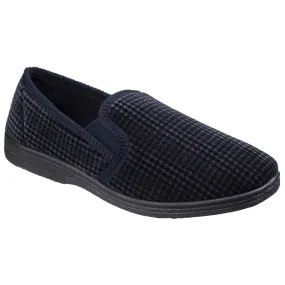 Mirak Highbury Twin Gusset Slipper Navy