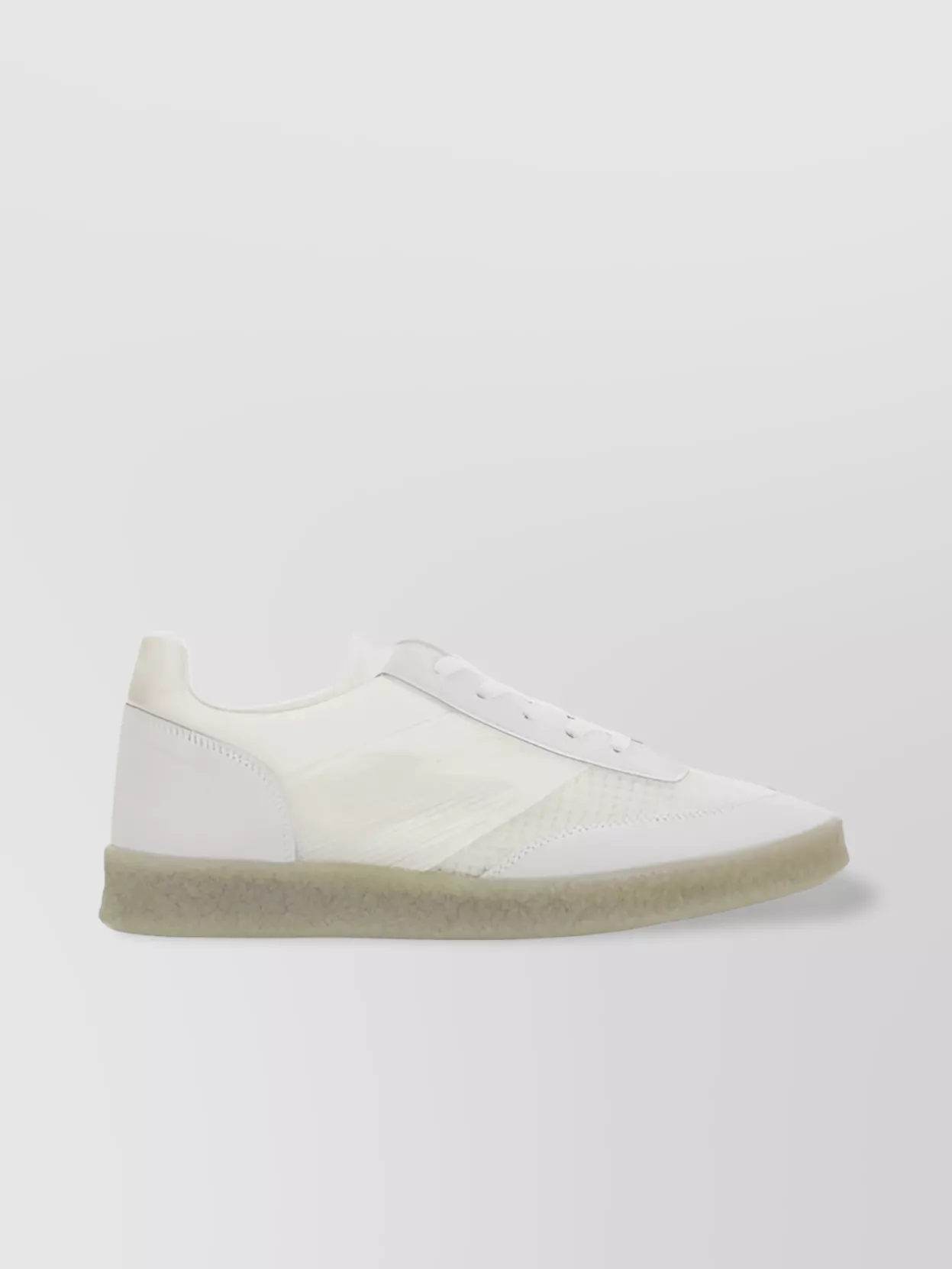 Mm6 Maison Margiela   Flat sole low-top sneakers with suede detailing