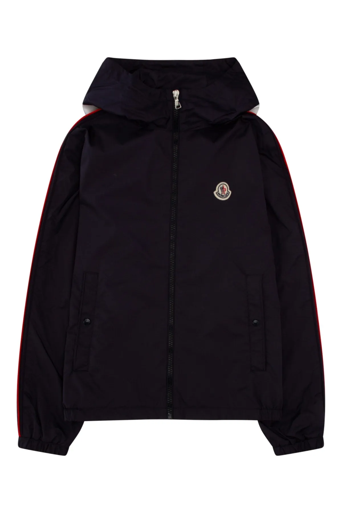 Moncler Enfant Logo Printed Zip-Up Hooded Jacket