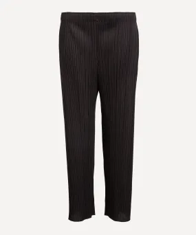 MONTHLY COLOURS: APRIL Pleated Straight-Leg Cropped Trousers