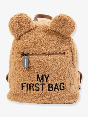 My First Bag Teddy Backpack, by CHILDHOME - dark beige