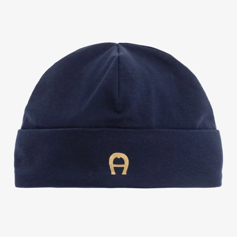 Navy Blue Pima Cotton Baby Hat