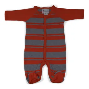 NEBRASKA Infant Rugby Footed Romper