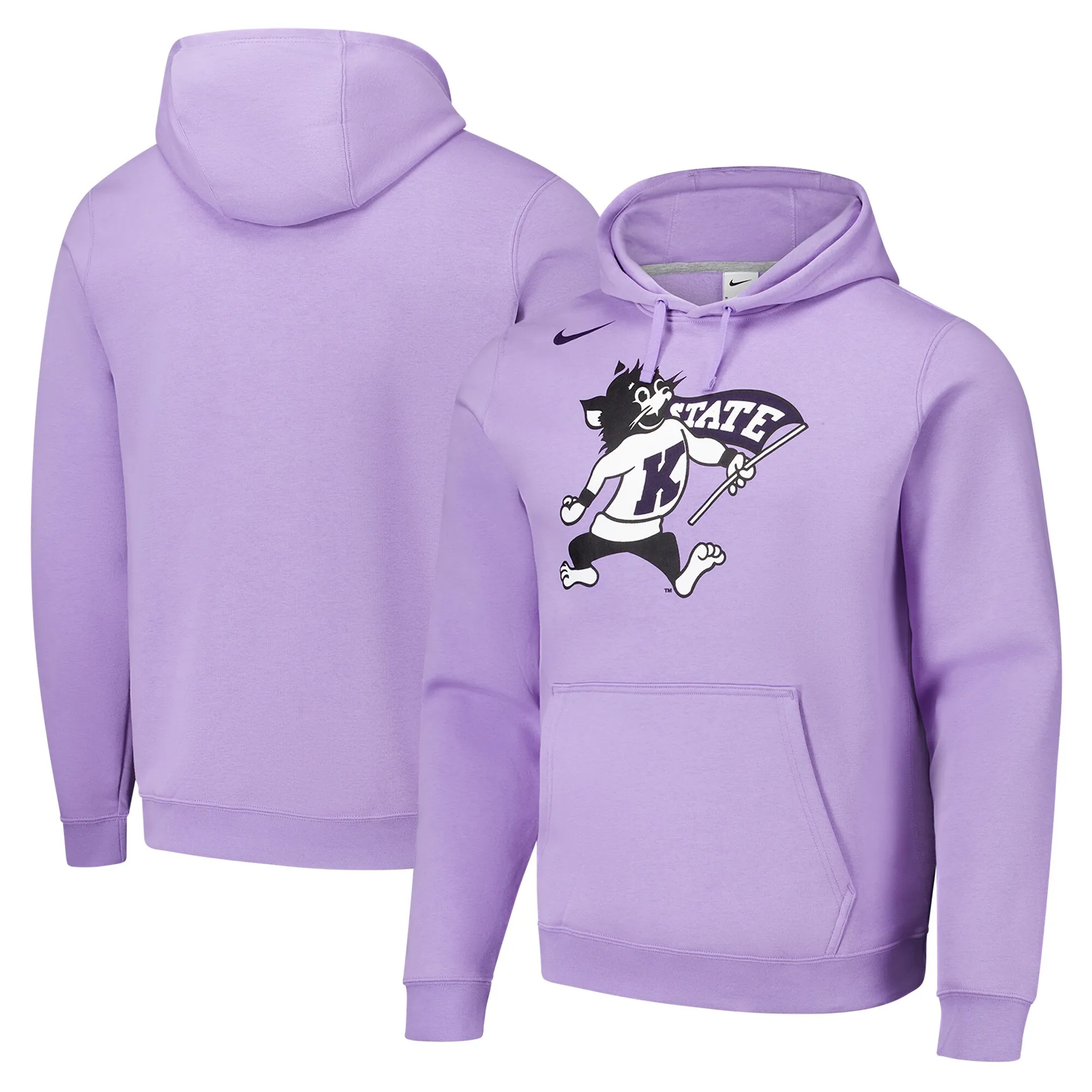 Nike Kansas State Wildcats Lavender Local Club Fleece Pullover Hoodie