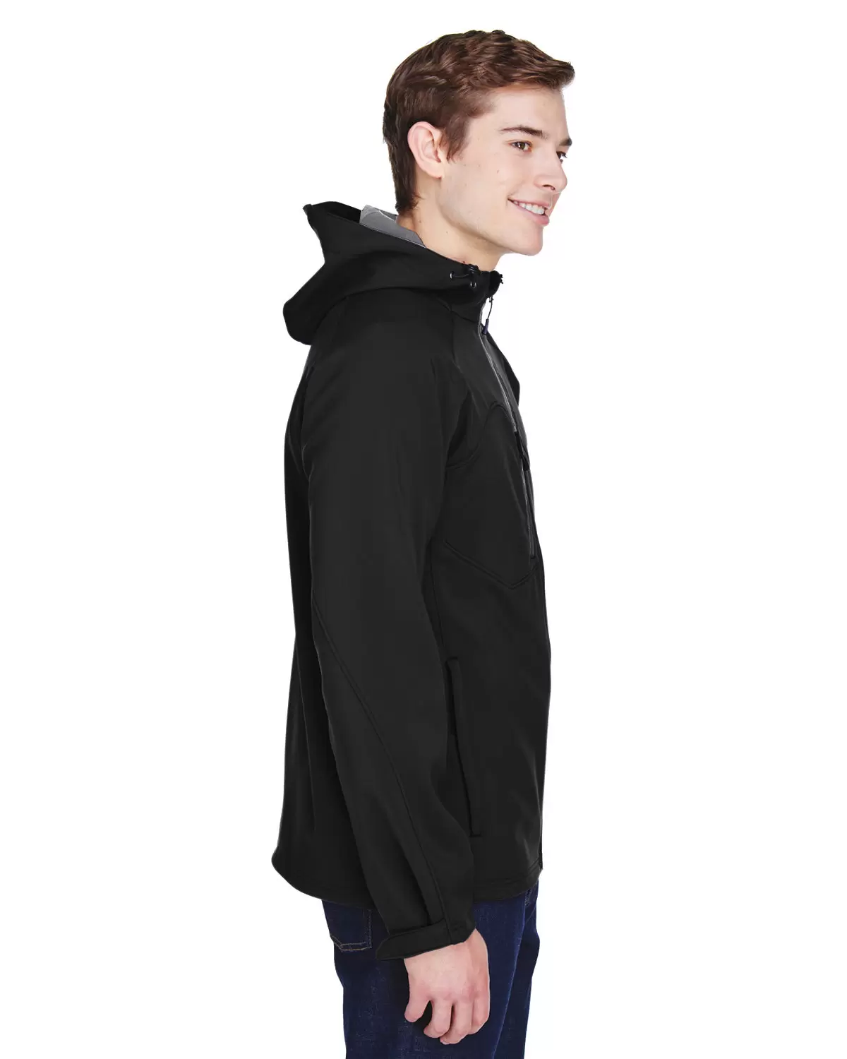 North End 88166 Men's Prospect Two-Layer Fleece Bonded Soft Shell Hooded Jacket SKU: 88166