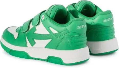 Off-White Kids Out of Office touch-strap sneakers Green