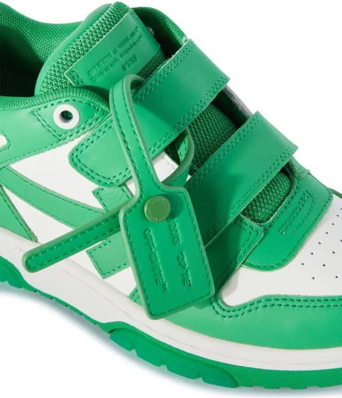 Off-White Kids Out of Office touch-strap sneakers Green