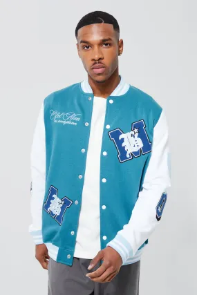 Official Man Varsity Applique Jersey Bomber