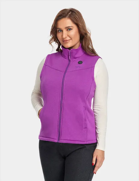 (Open-Box) Women's Heated Fleece Vest with B19G Battery - Purple