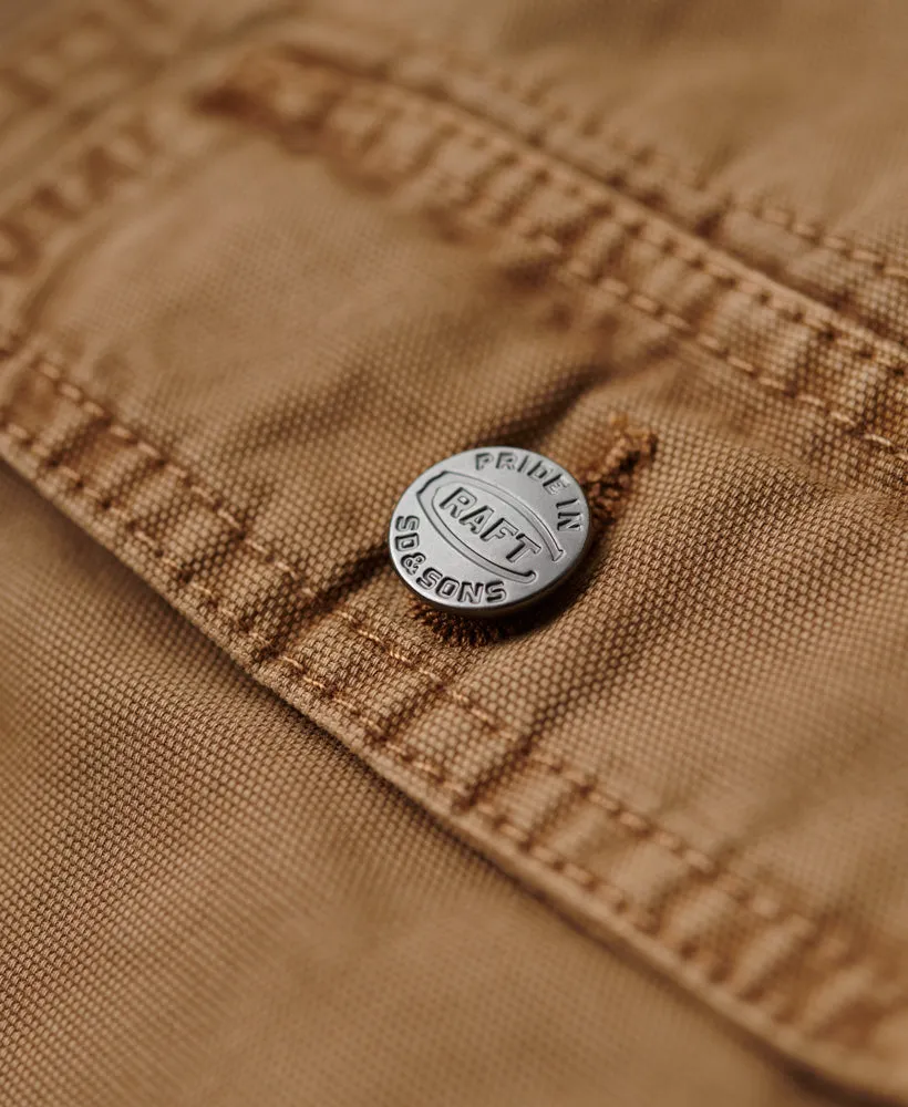 Organic Cotton Canvas Workwear Overshirt | Sandstone Brown