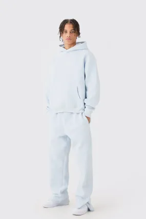 Oversized Boxy Jacquard Quilted Embroided Hooded Tracksuit