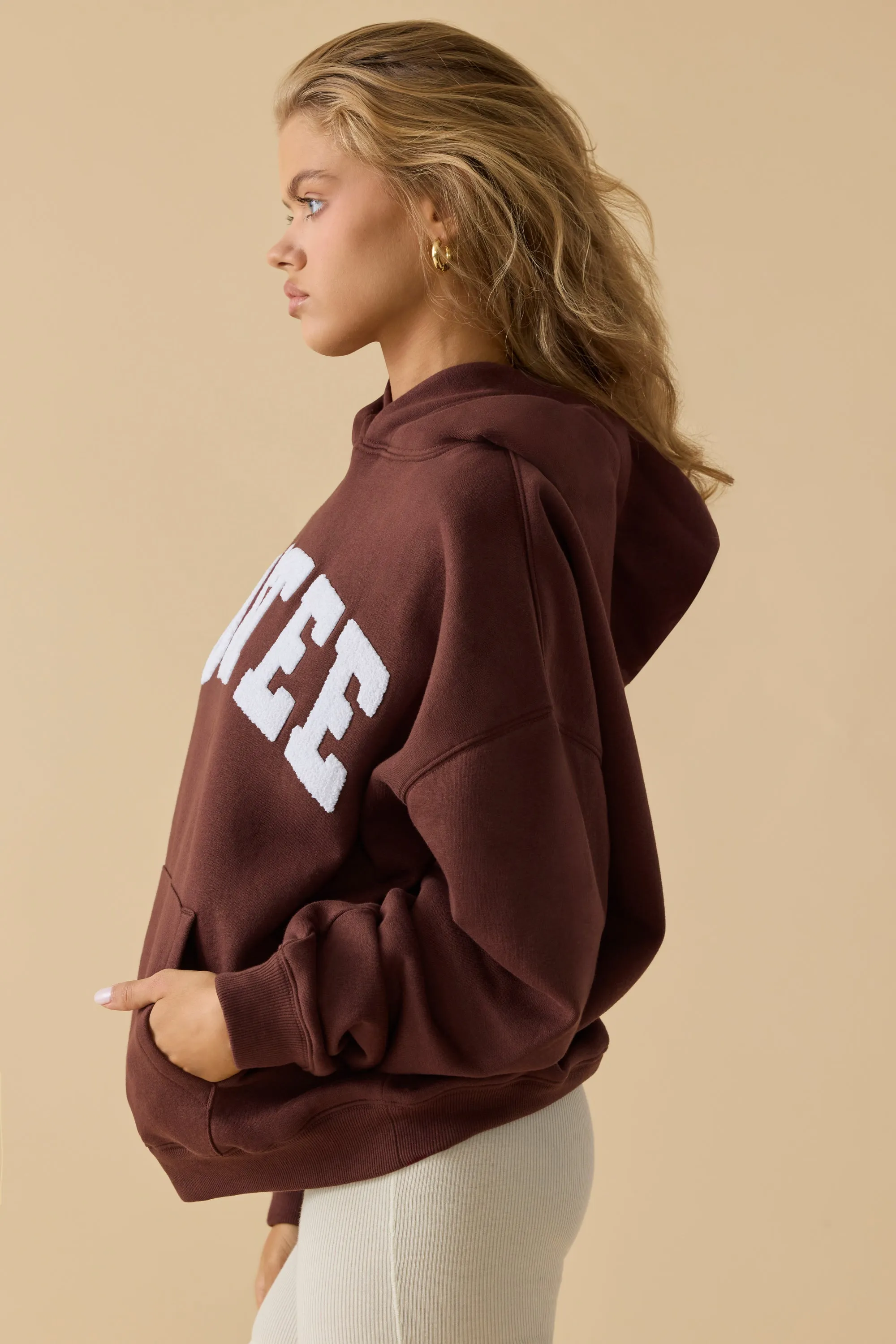 Oversized Hooded Sweatshirt in Mahogany