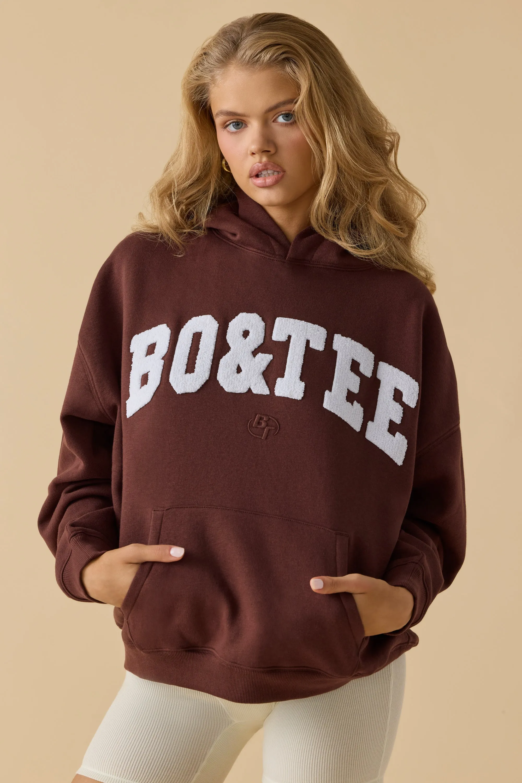 Oversized Hooded Sweatshirt in Mahogany