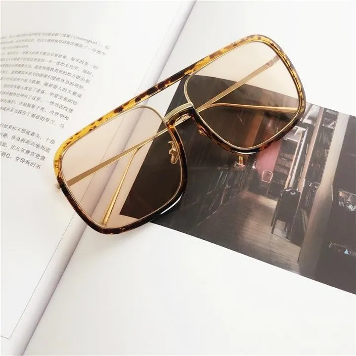 Oversized Square Sunglasses Women Retro Sunglasses