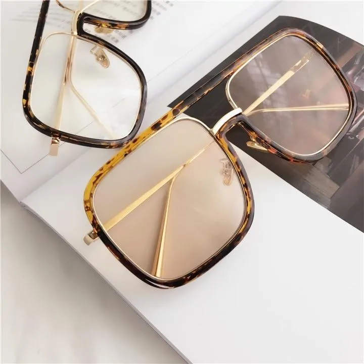 Oversized Square Sunglasses Women Retro Sunglasses