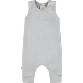 Paige Lauren Baby Ultra Light French Terry Burn Out Tank Romper, Grey