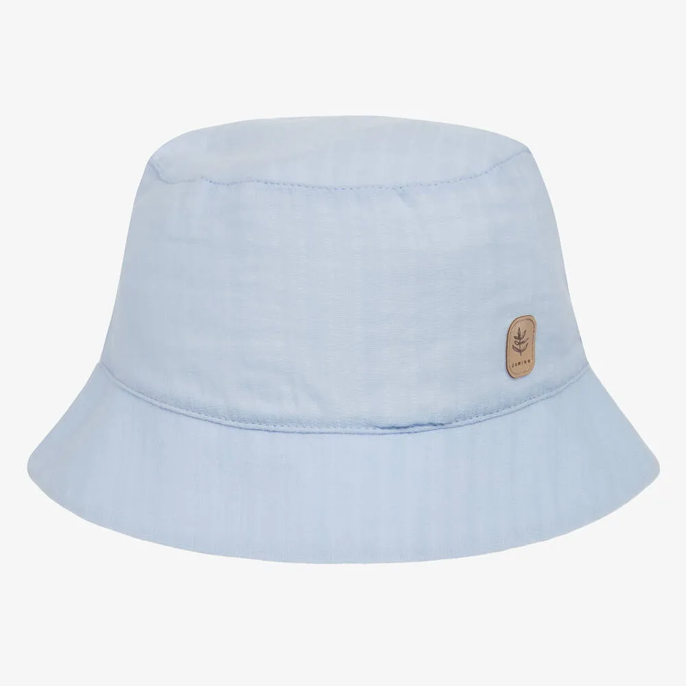 Pale Blue Organic Cotton Bucket Hat