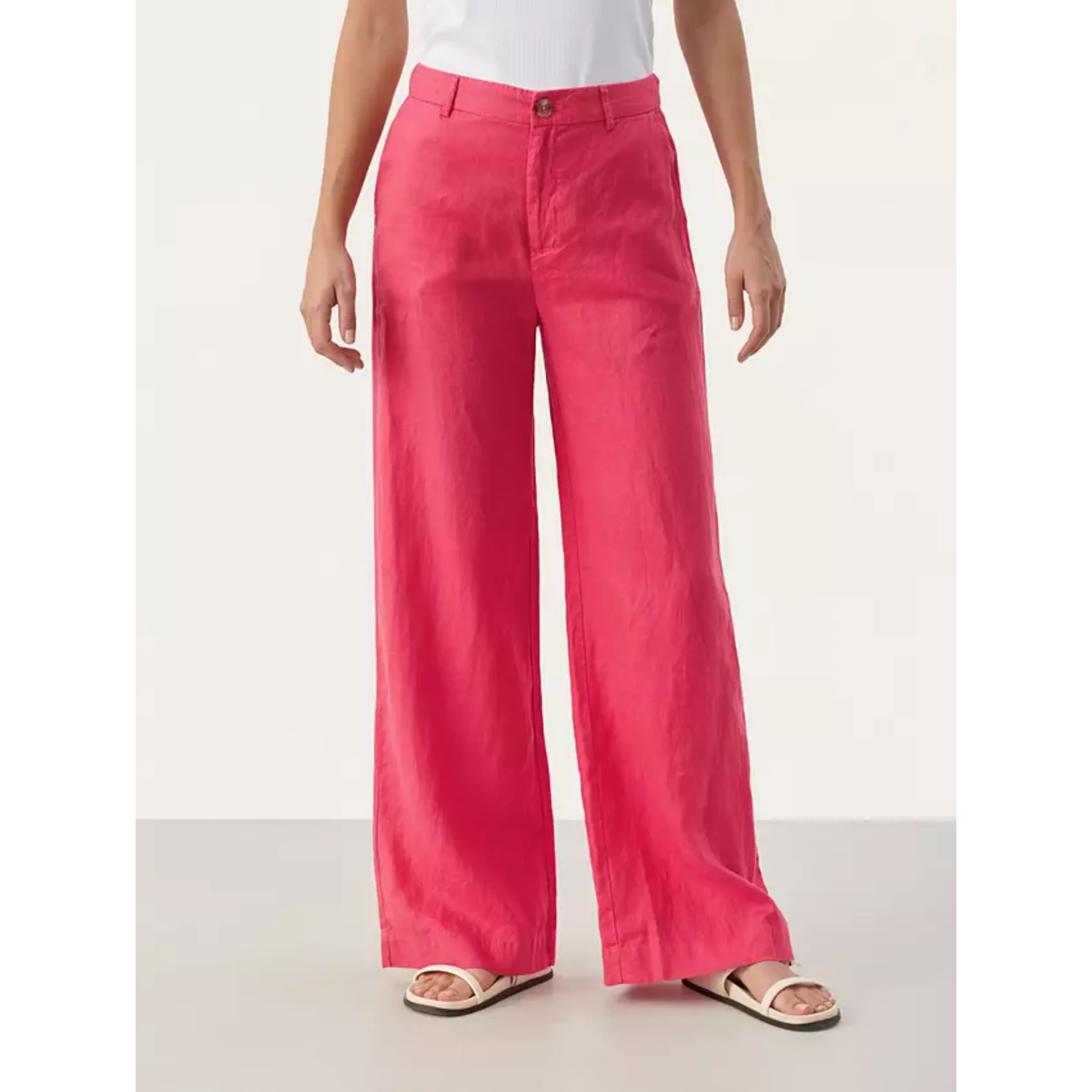 Part Two Ninnes Linen Trousers In Claret Red 7724