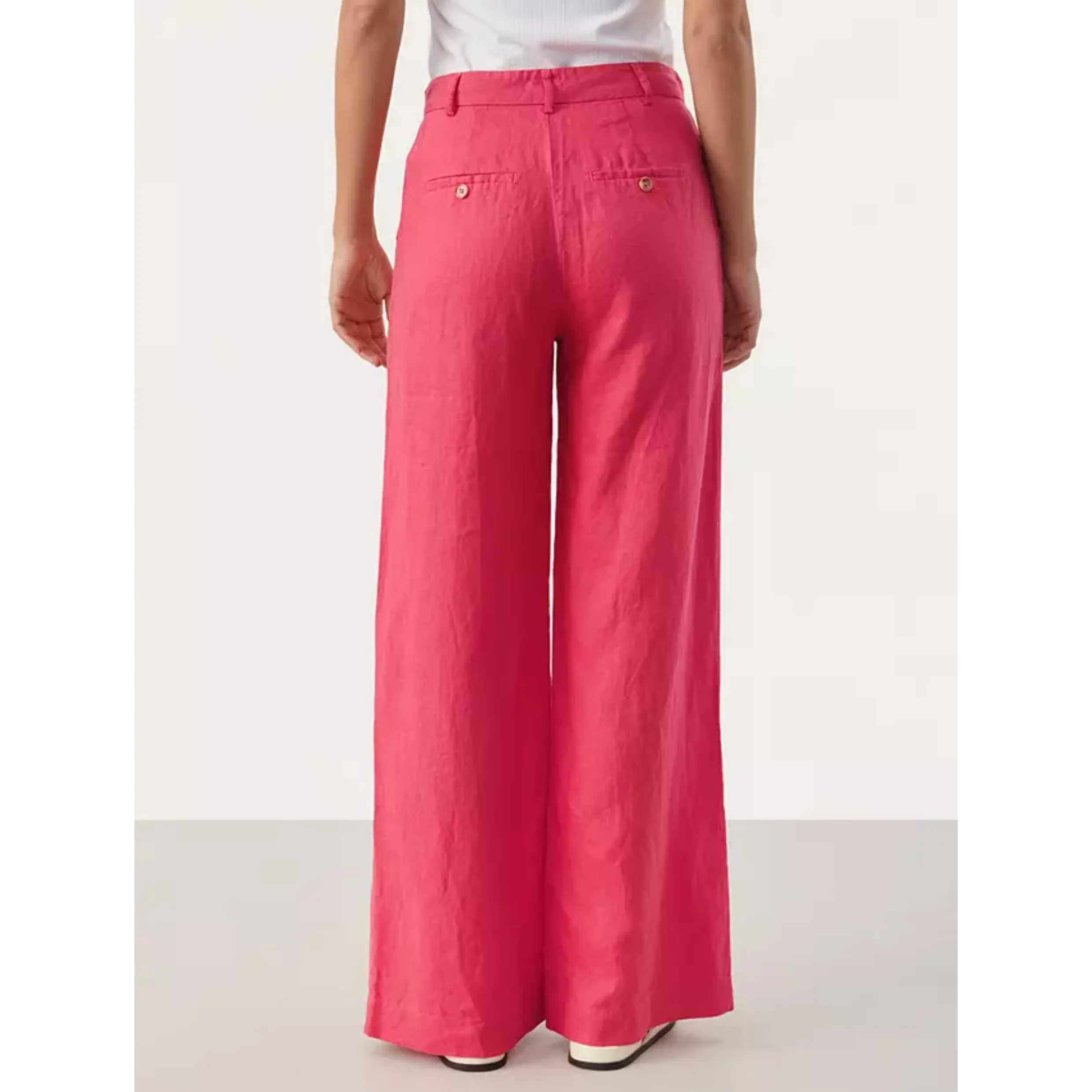 Part Two Ninnes Linen Trousers In Claret Red 7724