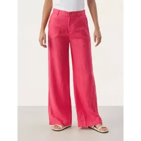 Part Two Ninnes Linen Trousers In Claret Red 7724