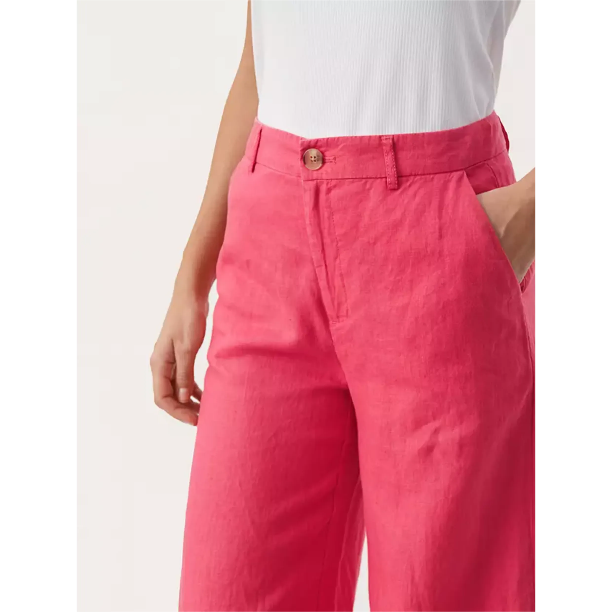 Part Two Ninnes Linen Trousers In Claret Red 7724