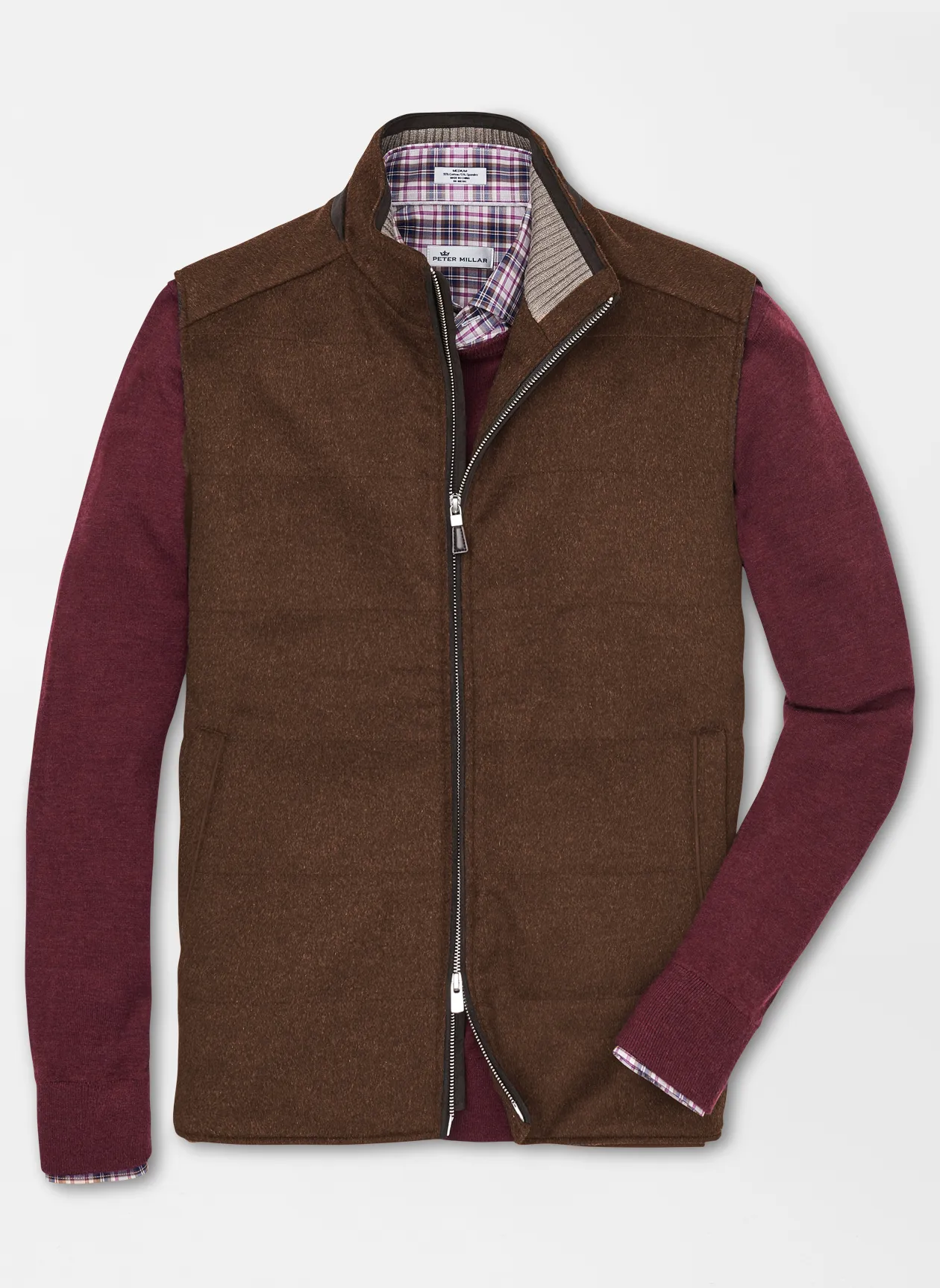 Peter Millar Crown Fleece Darien Vest- Bourbon 