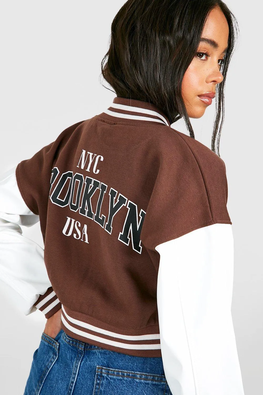 Petite Brooklyn Varsity Bomber