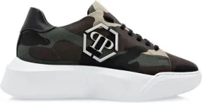 Philipp Plein Godzilla leather sneakers Green