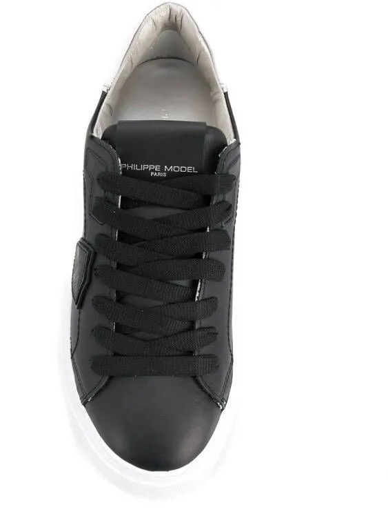 Philippe Model Paris side logo patch sneakers Black