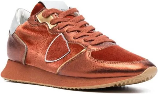 Philippe Model Paris TRPX leather low-top sneakers Orange