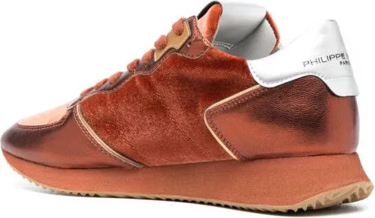 Philippe Model Paris TRPX leather low-top sneakers Orange