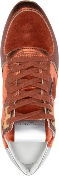 Philippe Model Paris TRPX leather low-top sneakers Orange