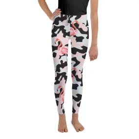 Pink Flamingo Camo Youth Leggings