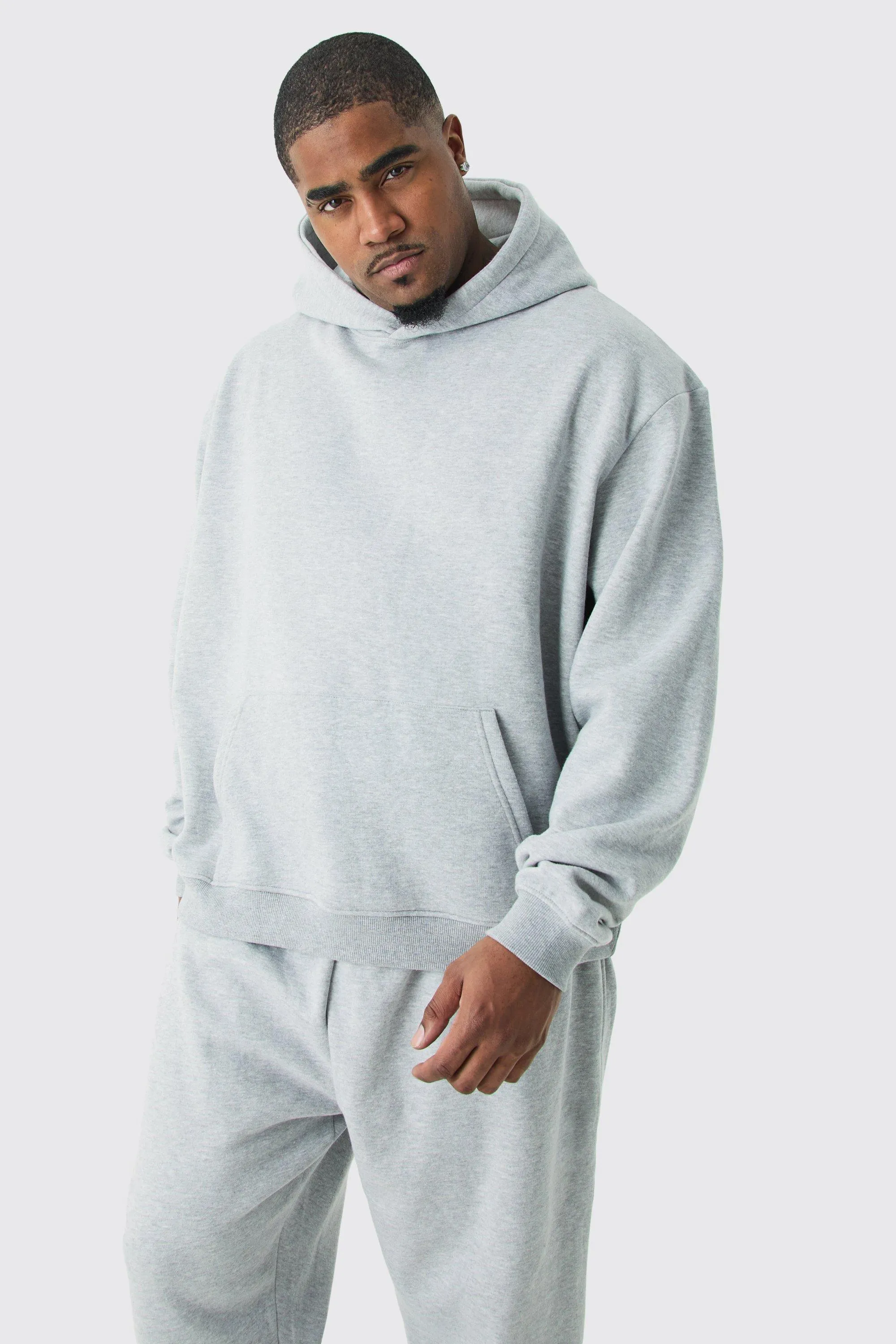 Plus Oversized Boxy Hooded Tracksuit