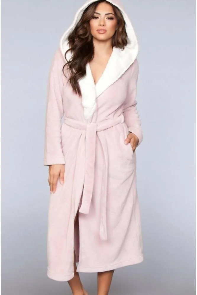 Plush Fleece Hooded Robe