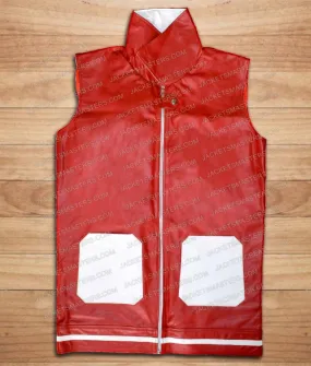 Pokemon Red Masters Long Leather Vest