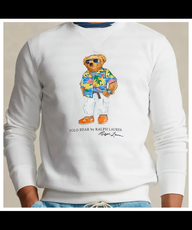 Polo Ralph Lauren Men's Polo Bear Beach Club Sweatshirt | White - 625567