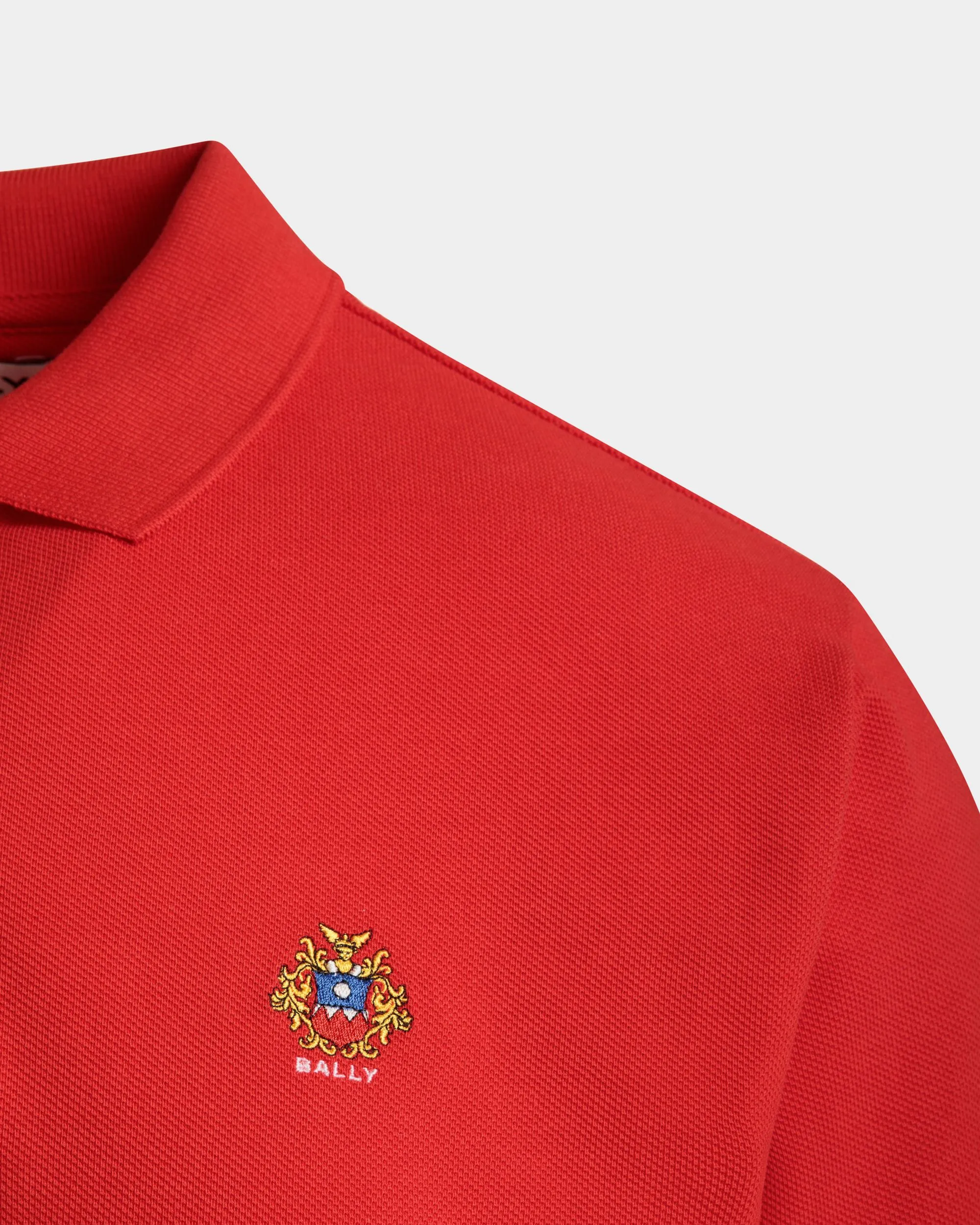 Polo Shirt in Red Cotton