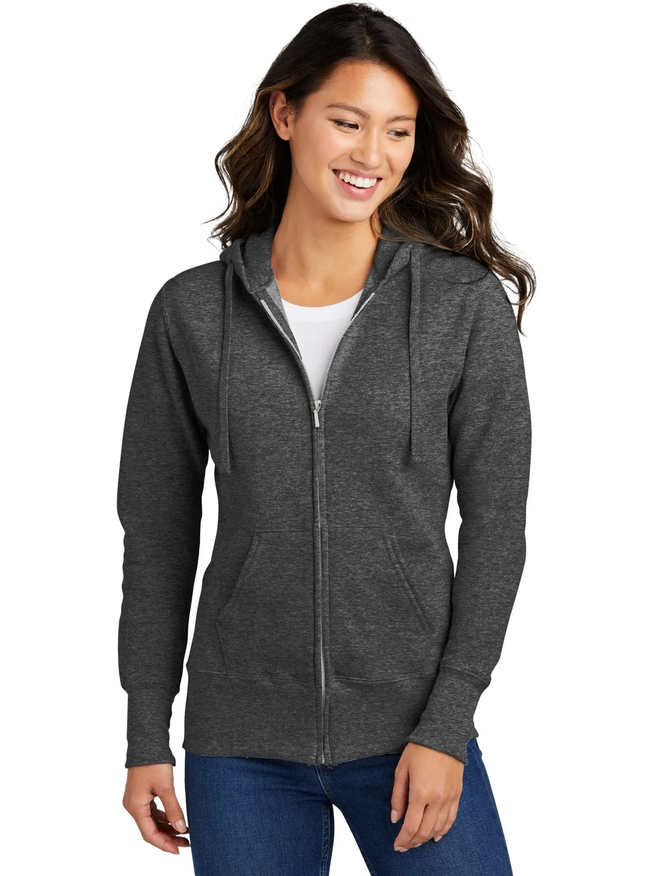 Port & Company Ladies Core Fleece Full-Zip Hooded Sweatshirt