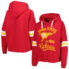 Pressbox Iowa State Cyclones Women's Cardinal Super Pennant Pullover Hoodie