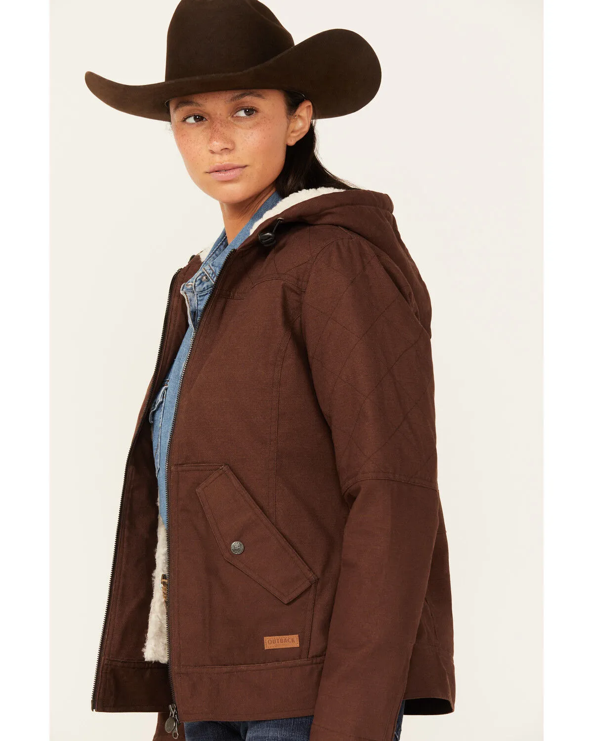 Product Name:  Outback Trading Co Women's Berber Lined Hooded Canvas Heidi Jacket