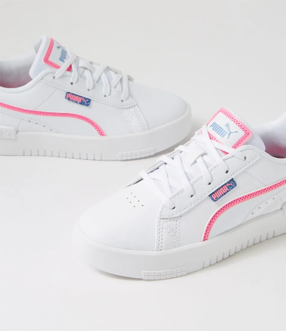 PUMA Jada Deep Dive Jnr White Pink Blue Skies Sneakers