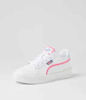 PUMA Jada Deep Dive Jnr White Pink Blue Skies Sneakers