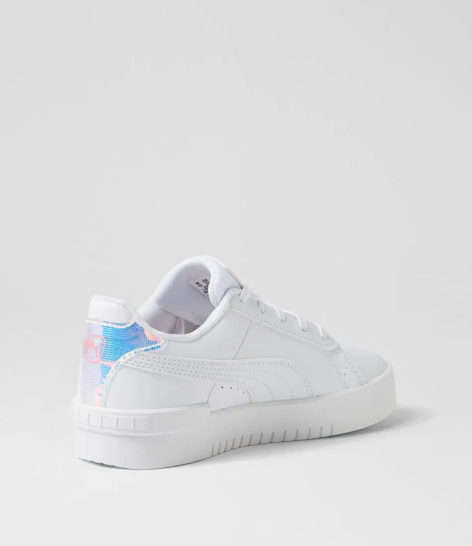 PUMA Jada Deep Dive Jnr White Pink Blue Skies Sneakers