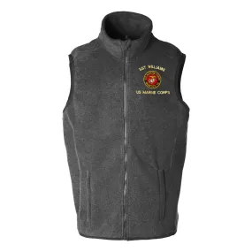 Quantico Virginia Embroidered Fleece Vest